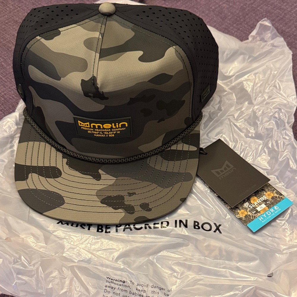 Melin Islands Collection Camo Hat with Black Accents